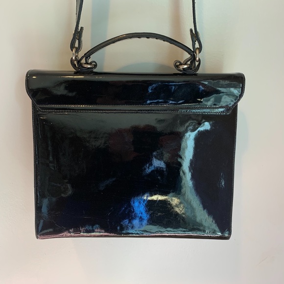 Furla Bags Vintage Furla Patent Leather Flip Lock Bag Poshmark